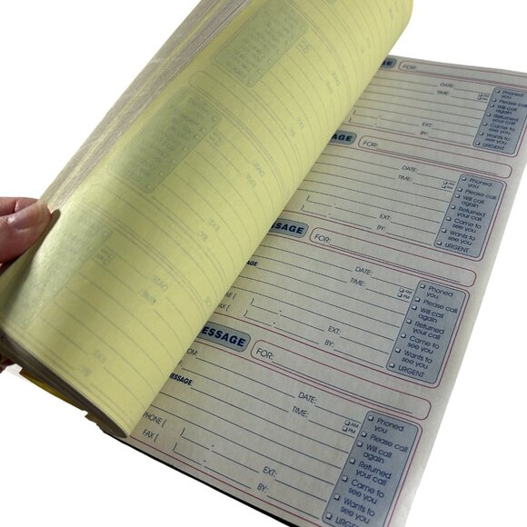 Vintage Phone Message Book Carbon Copies Spiral Viking Office Products - Picture 4 of 6